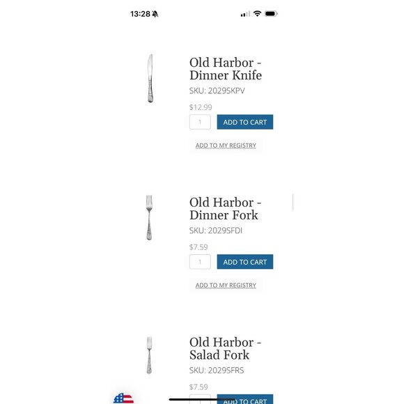 16 Piece Old Harbor Liberty Tabletop Silverware Set Fishing Boating Ships Lake - Picture 11 of 13